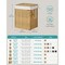 Slim Laundry Hamper with Lid Rattan Basket Removable Liner Goose Yellow Foldable